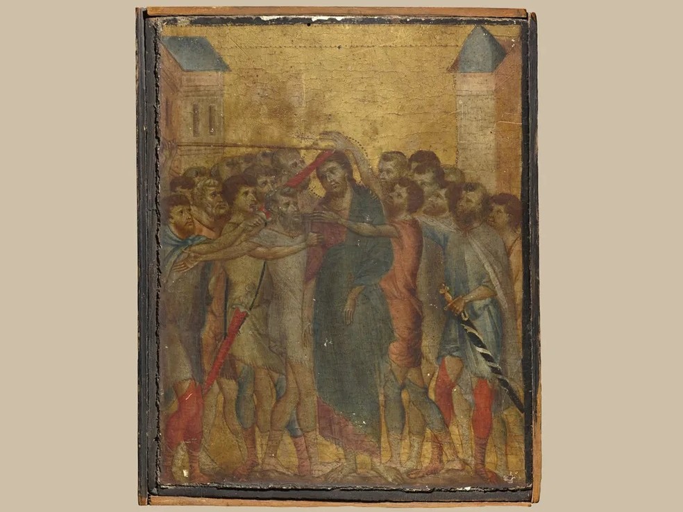 Pintura renascentista feita pelo pintor florentino Cimabue — Foto: Hervé Lewandowski/Louvre