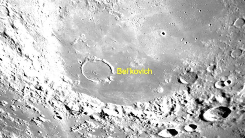 Foto do lado oculto da Lua capturada em 19 de agosto de 2023 por Chandrayaan-3 — Foto: Indian Space Research Organisation (ISRO)