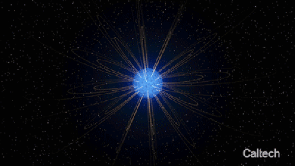 Pesquisadores supõem que campos magnéticos podem explicar a incomum aparência de duas faces da anã branca apelidada de Janus — Foto:  K. Miller, Caltech/IPAC