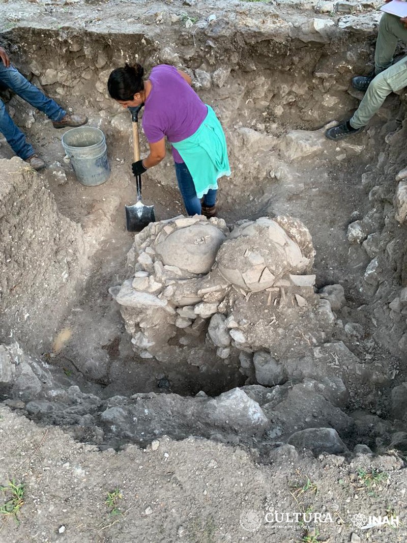 Escavaçõesocorreram no estado mexicano de Campeche, perto do Rio Candelaria, na cidade maia de El Tigre — Foto: INAH