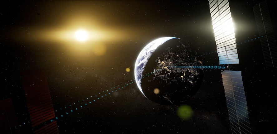 Ilustração da futura estação espacial da iniciativa Solaris