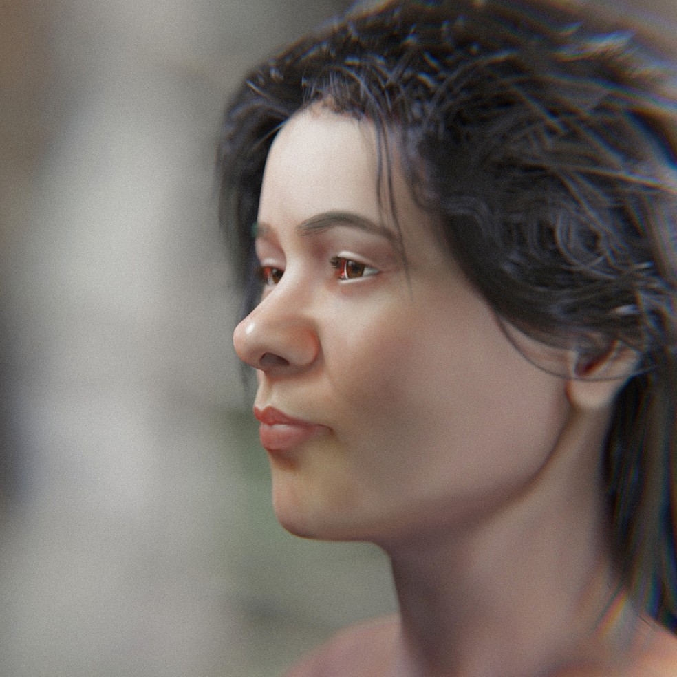 Crânio encontrado junto de ossada em 1987 permitiu aproximar o rosto de Ava  — Foto: Cicero Moraes