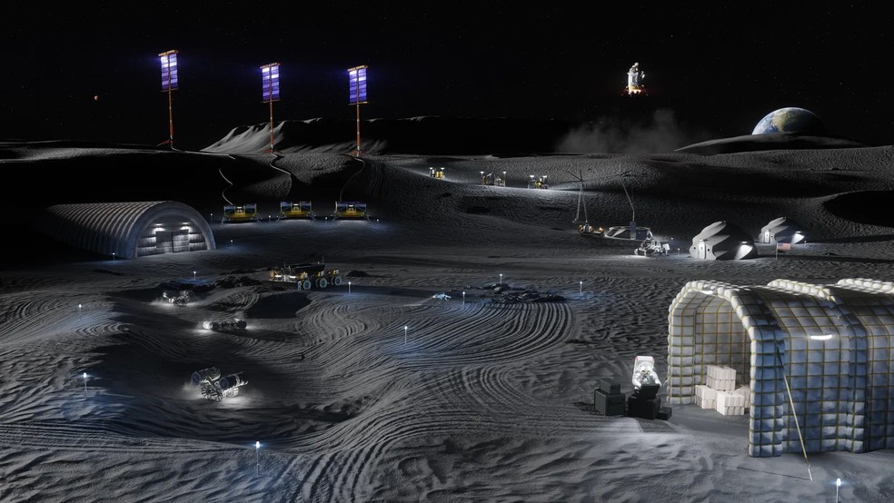 NASA revela módulo lunar gigante que ajudará a construir futura base permanente na Lua