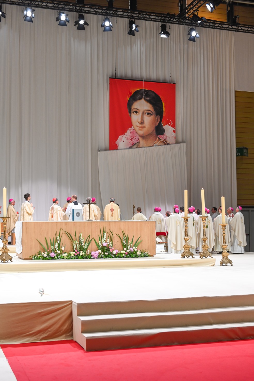 Papa Francisco beatificou Pauline Jaricot em 2022  — Foto: @diocesedelyon/Reprodução/Twitter