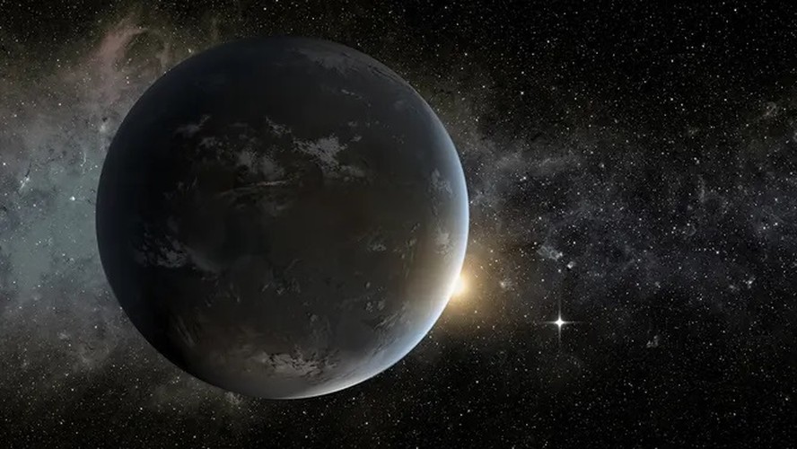 Concepção artística de um exoplaneta