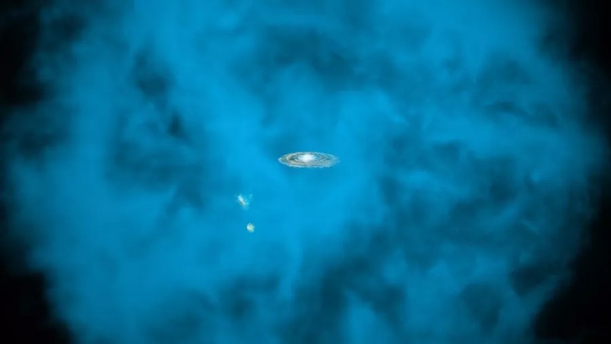 Astrônomos usaram uma intensa explosão de ondas de rádio originárias de uma galáxia próxima para inspecionar o halo de gás que envolve a Via Láctea