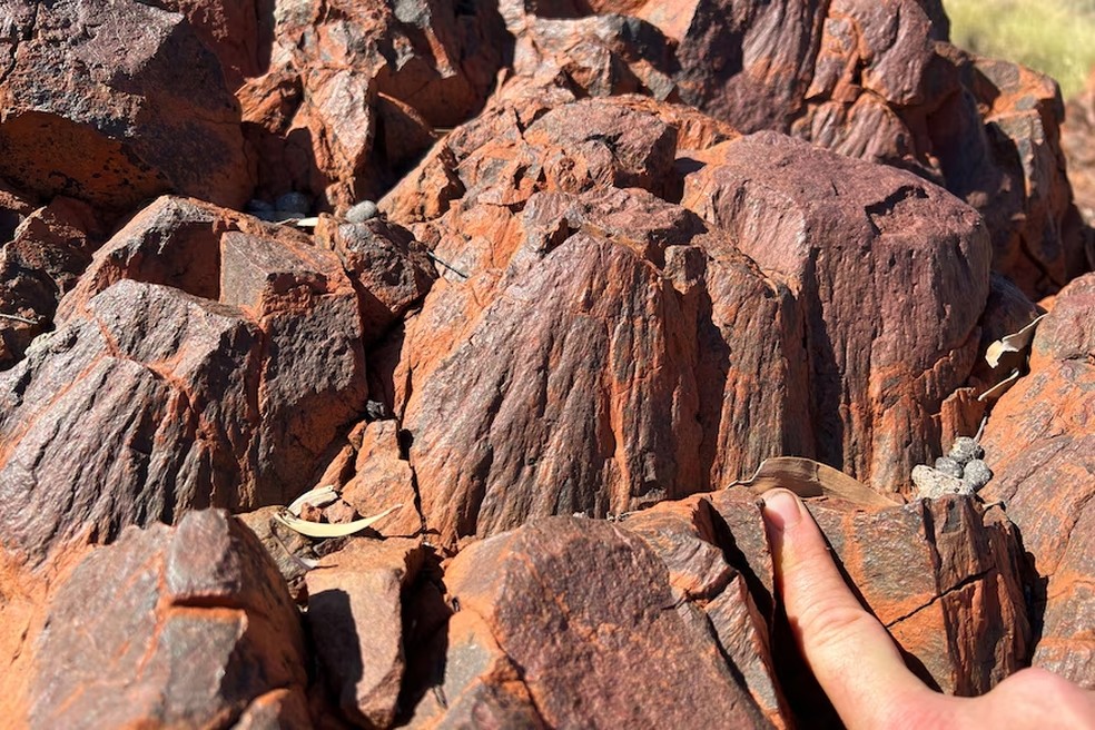 Os cones de estilhaçamento — Foto: Chris Kirkland/Curtin University