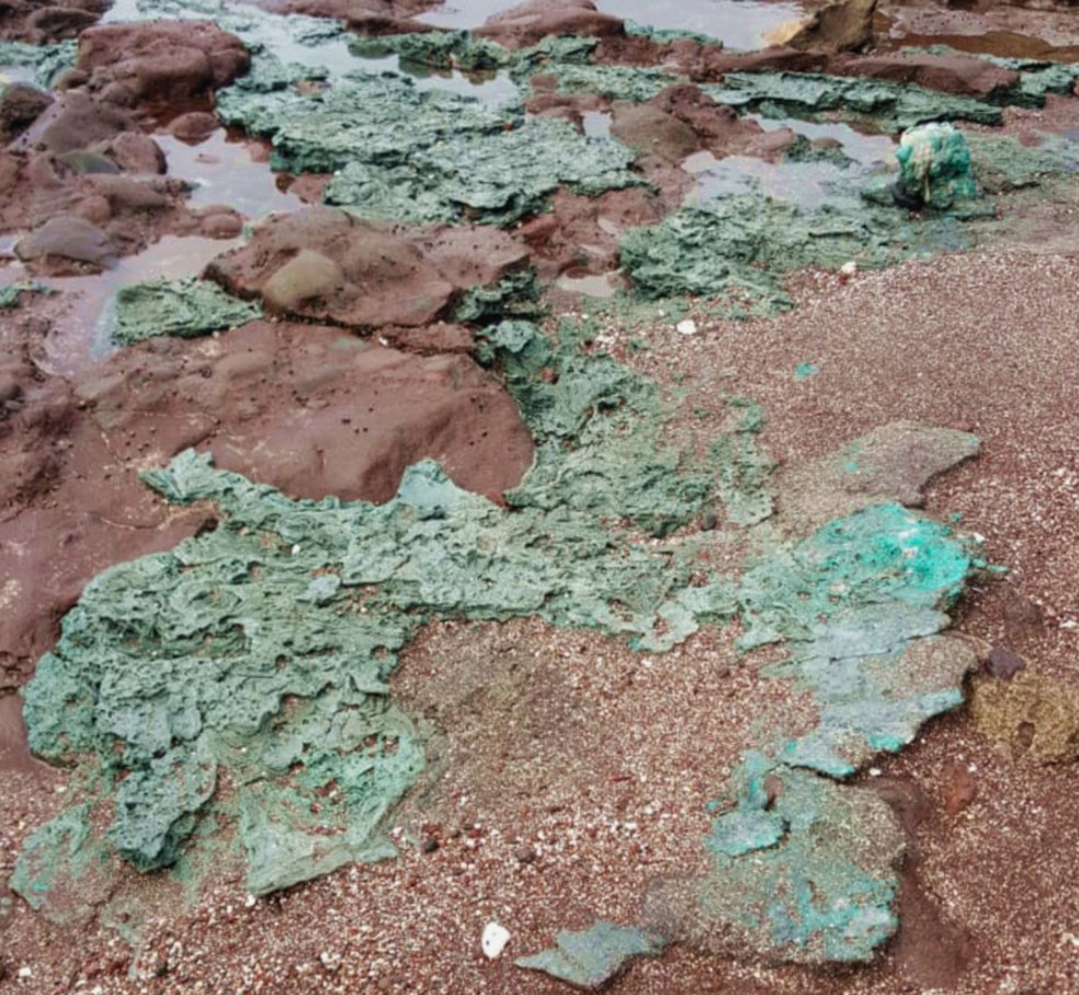 Afloramento rochoso incorporou plástico e faz parte da paisagem de um dos pontos mais isolados do Brasil — Foto: Fernanda Avelar Santos