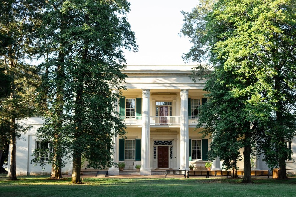 A mansão no Hermitage, onde viveu Andrew Jackson e família — Foto: Andrew Jackson's Hermitage