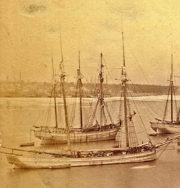 A escuna Trinidad em Sarnia, Ontário, no Canadá, em 1873