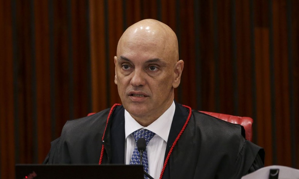 O ministro do STF Alexandre de Morais também atua como presidente do Tribunal Superior Eleitoral (TSE) — Foto: Agência Brasil