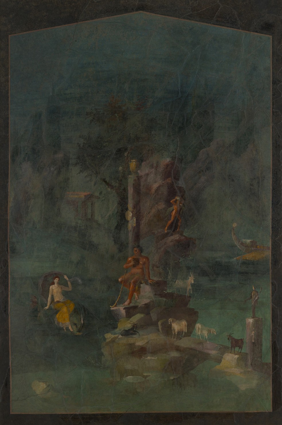 Quadro "Polifemo e Galateia em uma paisagem", que retrata outro personagem da Odisseia — Foto: Metropolitan Museum of Art
