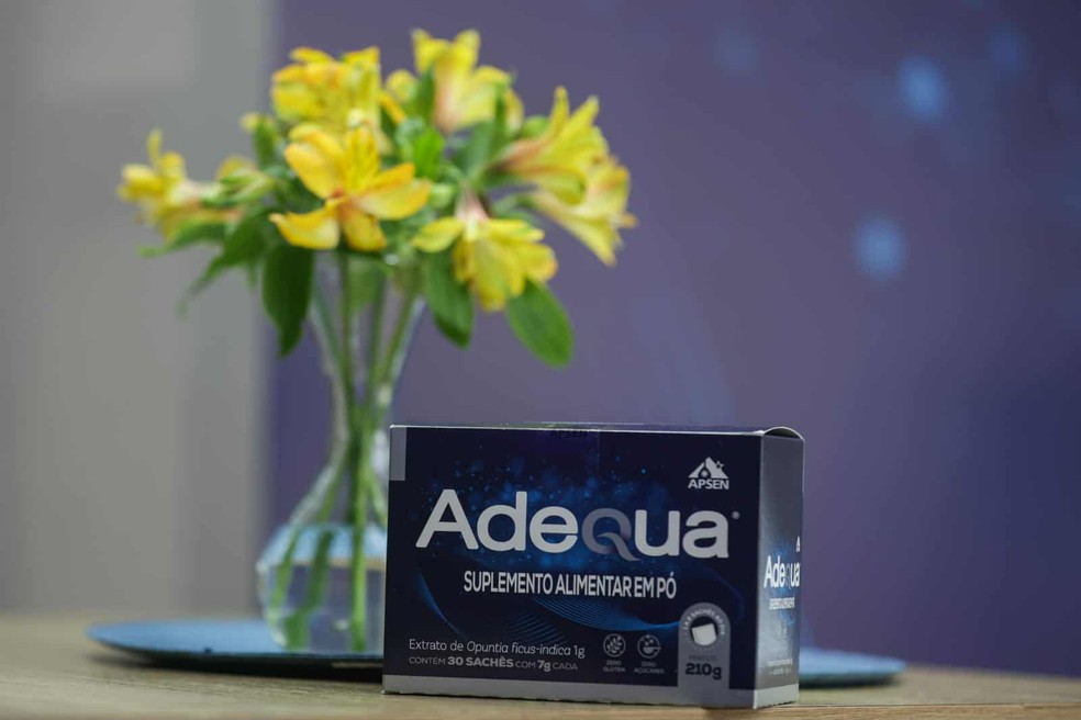 O suplemento Adequa, da farmacêutica Apsen — Foto: Apsen