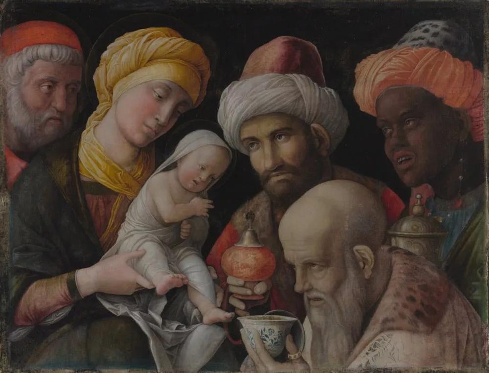 Adoração dos Magos, de Andrea Mantegna, entre 1495 e 1505 (Foto: Wikimedia Commons) — Foto: Galileu