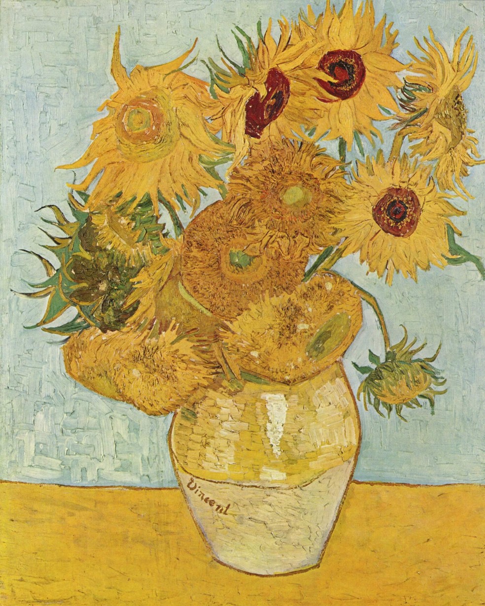 "Os Doze girassóis numa jarra", de Vicent Van Gogh — Foto: Wikimedia Commons