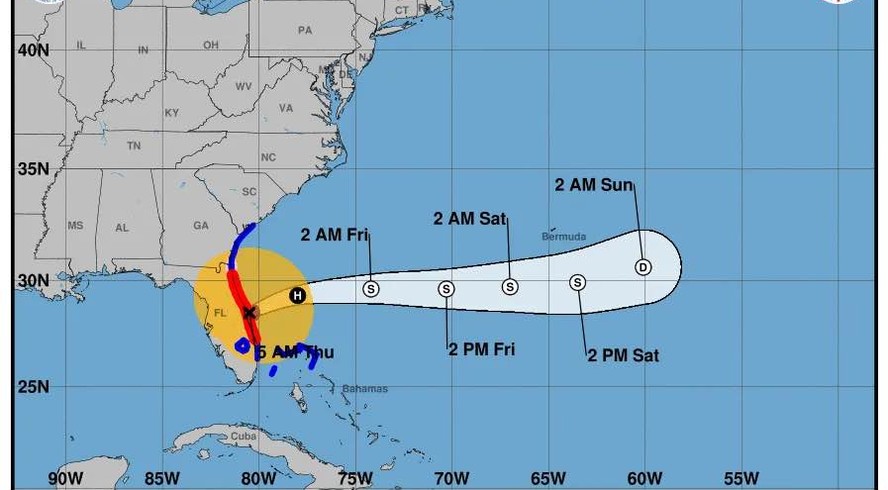 Qual será trajeto do furacão Milton após deixar Flórida? Este mapa mostra