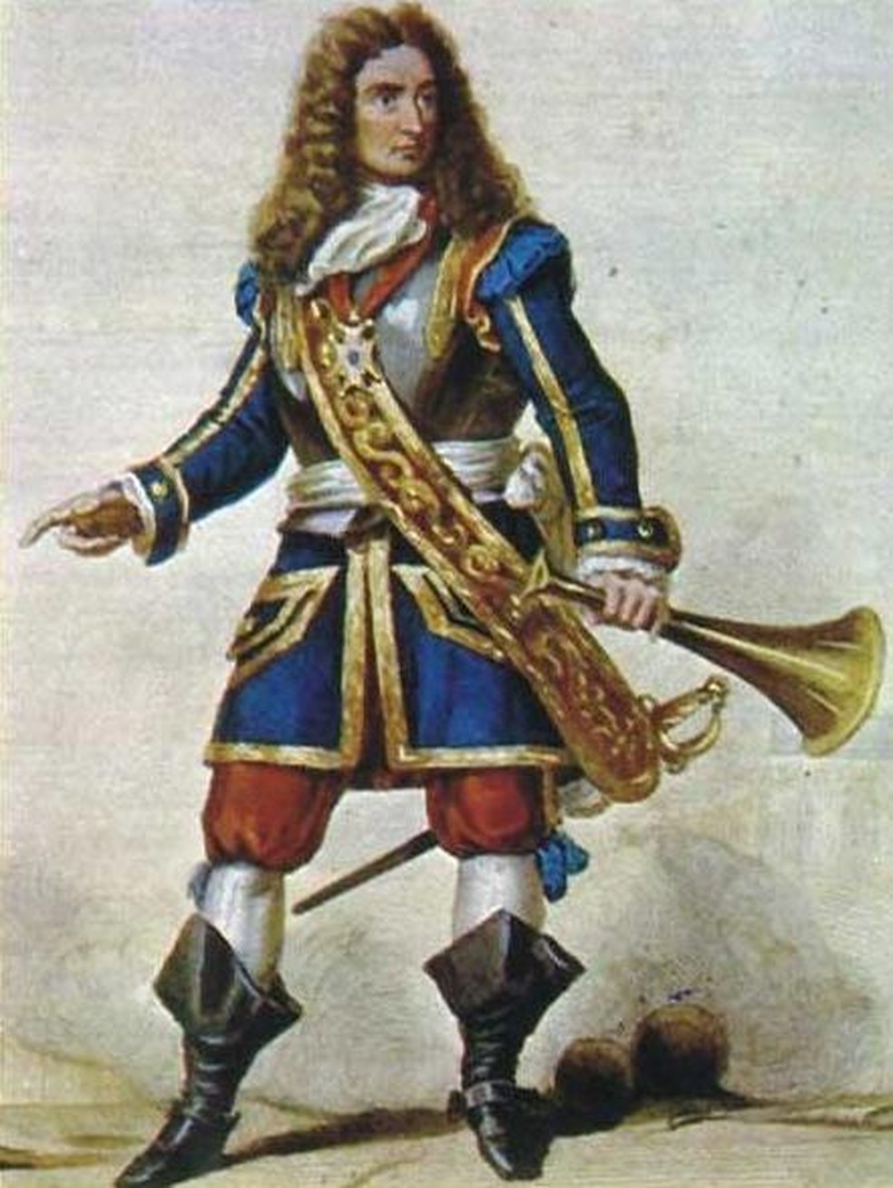 Representação do corsário francês René Duguay-Trouin, que também era almirante e comerciante marítimo — Foto: Domínio público/Wikimedia Commons