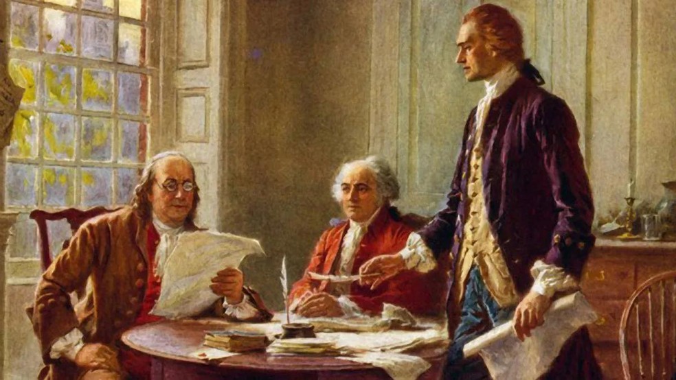 A assinatura de independência dos Estados Unidos (Foto: Reprodução) — Foto: Galileu