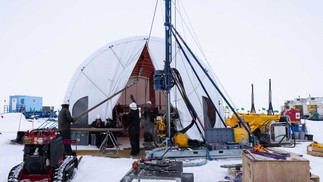 Estação de perfuração no gelo — Foto: Ana Tovey/SWAIS2C