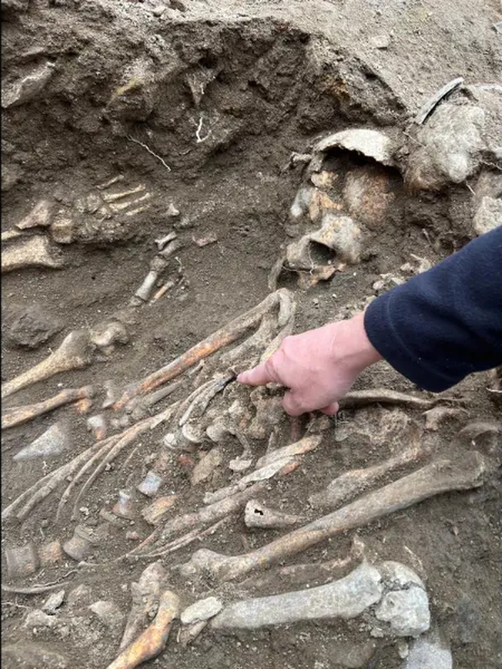 O ritual dos pregos teria servido para preservar o corpo do morto de potenciais violadores do seu túmulo, bem como proteger o falecido de forças malévolas e evitar o seu retorno ao mundo dos vivos — Foto: Superintendência Especial de Roma