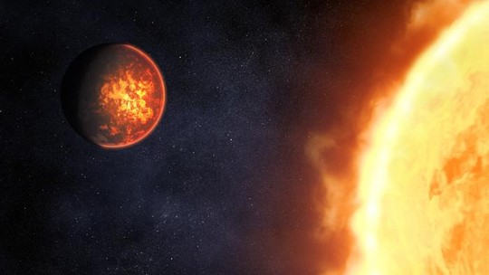 Astrônomo descobre exoplaneta rochoso com superfície de vulcões e lava