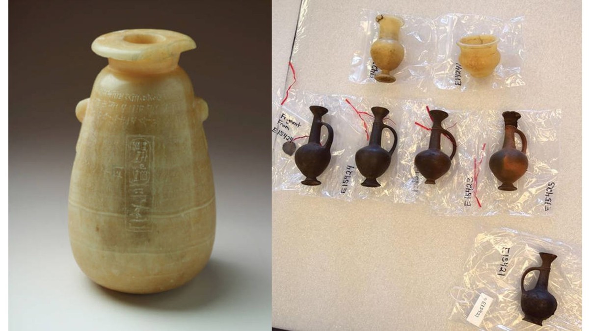 Ópio é encontrado em vaso egípcio raro dedicado a rei persa