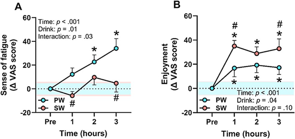 A água com gás levou a menos fadiga e mais prazer — Foto: Computers in Human Behavior Reports