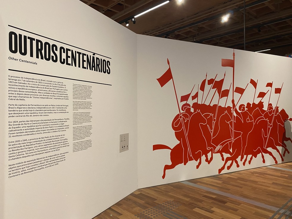 Exposição reúne acontecimentos no país que ajudaram no processo de ruptura com Portugal — Foto: Gabriela Garcia/Revista Galileu