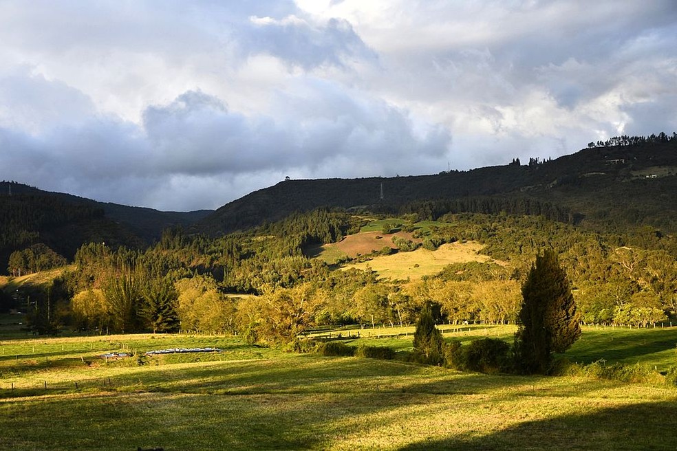 Vista panorâmica do Altiplano, as planícies ao redor de Bogotá — Foto: Universidade de Tübingen