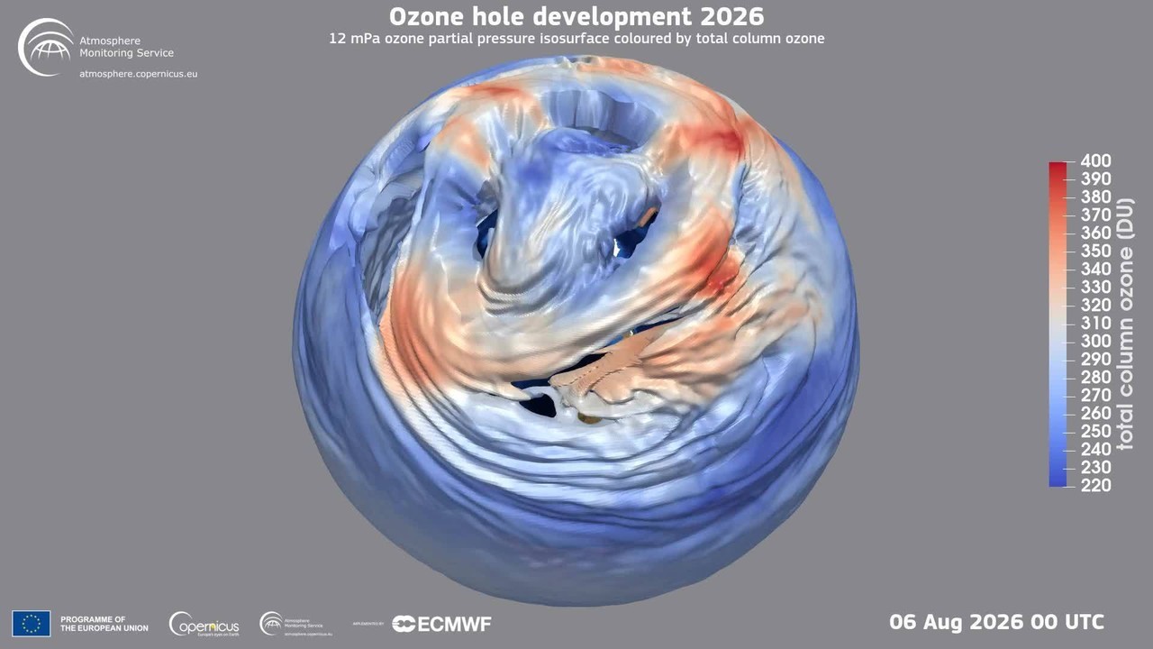 Buraco na camada de ozônio de setembro foi o maior em 20 anos