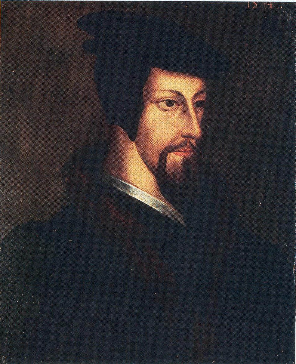 O reformador protestante João Calvino acreditava em ‘ditado divino’ — Foto: Wikimedia/Biblioteca de Genebra