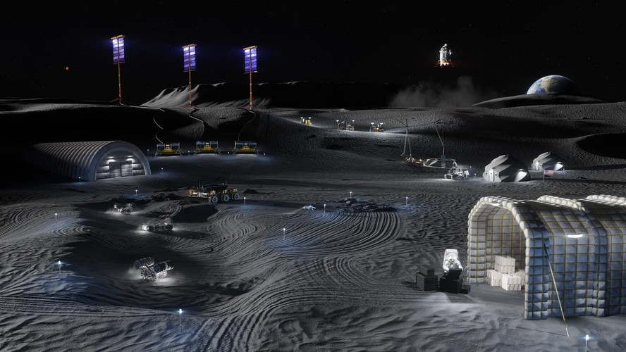 Nasa planeja estabelecer a primeira presença humana permanente no polo sul da Lua