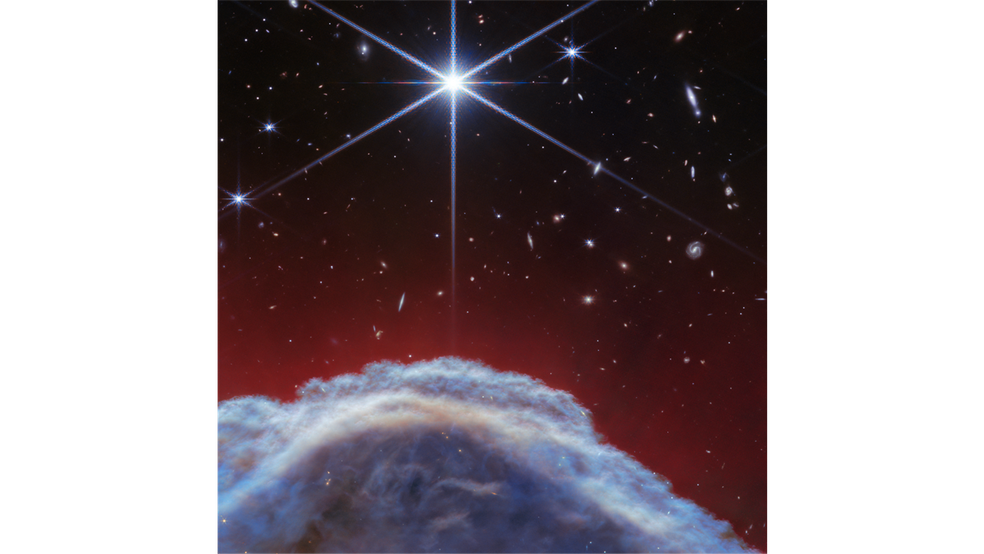 Novo registro da nebulosa mostra a "crina" do cavalo — Foto: NASA, ESA, CSA, Karl Misselt (University of Arizona), Alain Abergel (AIM Paris-Saclay)
