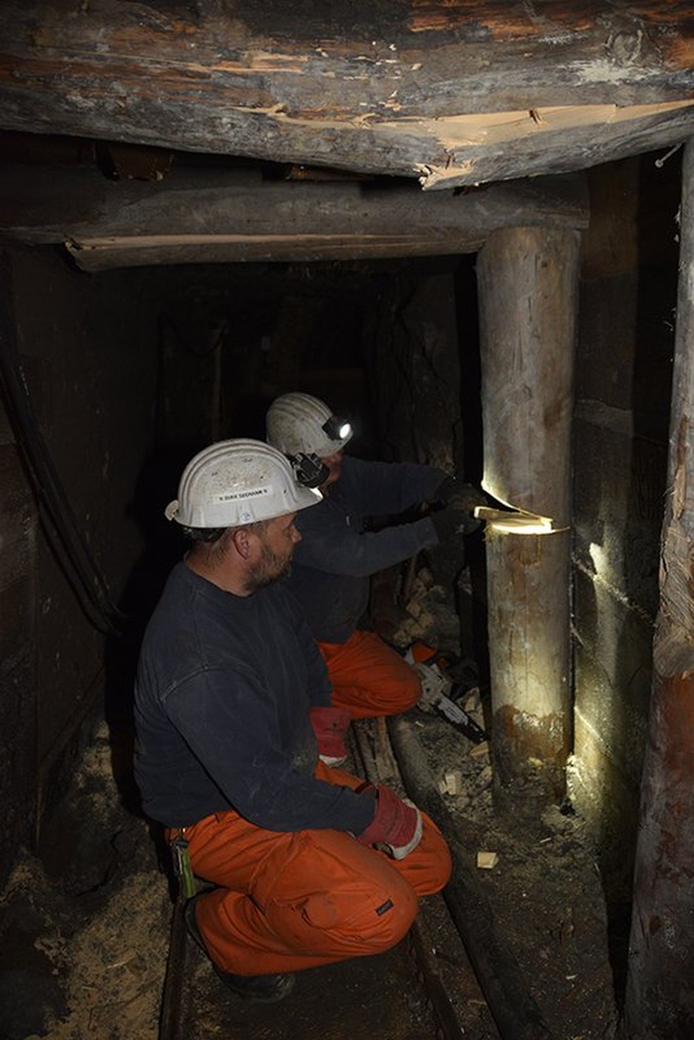 Escavações na mina Georgenberg, na Áustria — Foto: Museu Alemão de Mineração de Bochum
