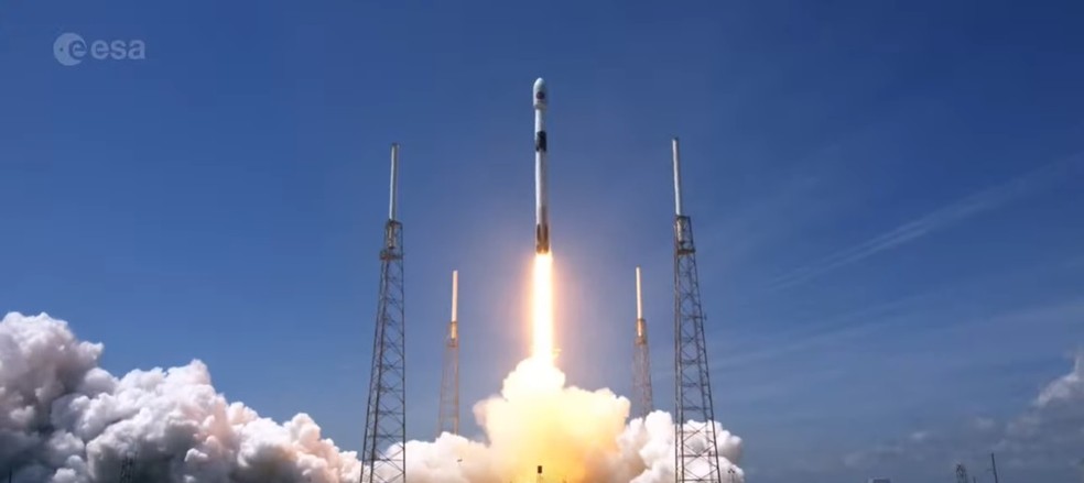 Euclid foi lançado ao espaço em 1º de julho de 2023 — Foto: Youtube/ESA