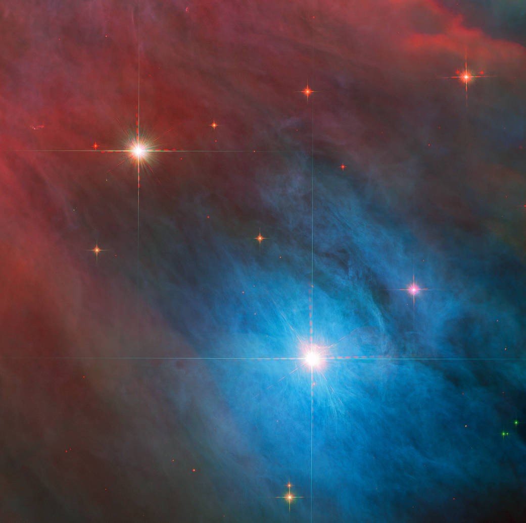 Hubble capta imagem de dupla de estrelas na Nebulosa de Órion