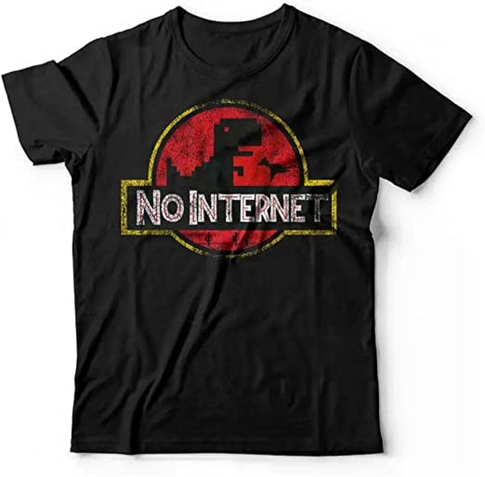 Camiseta No Internet é confeccionada 100% em algodão  — Foto: Reprodução/Amazon