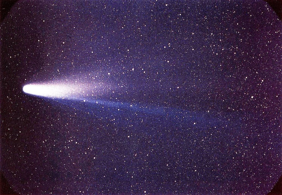 Cometa 1P/Halley em 8 de março de 1986. — Foto: NASA/W. Liller - NSSDC's Photo Gallery (NASA)