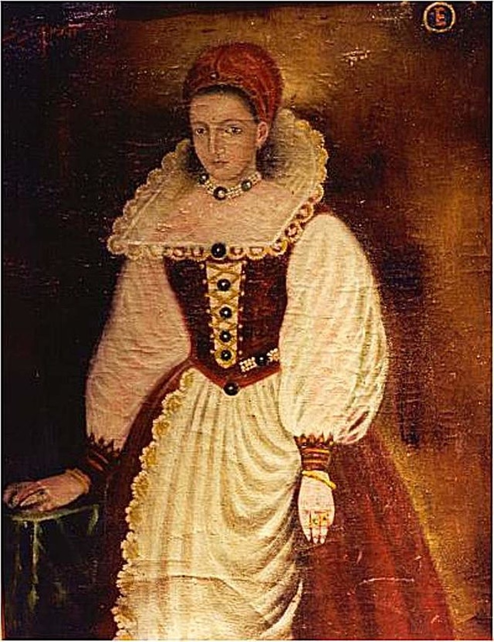 Cópia de um retrato perdido de 1585 de Elizabeth Báthory — Foto: Wikimedia Commons