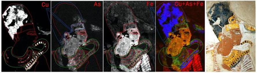 Imagens de raio-X revelam possíveis mudanças feitas na pintura do faraó