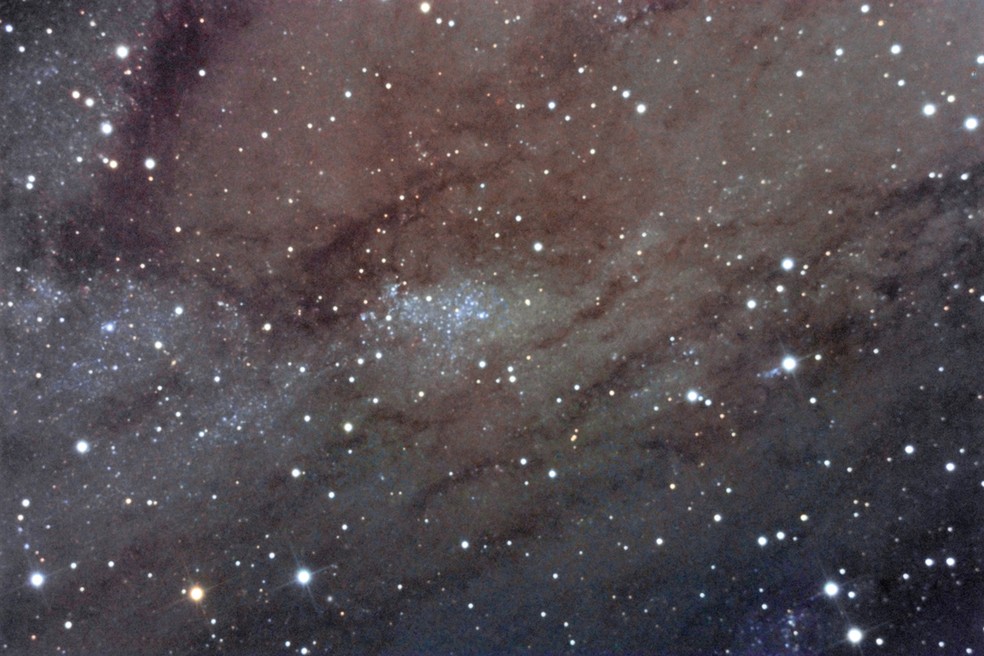 Associação de estrelas supergigantes azuis conhecida como NGC 206, na galáxia de Andrômeda — Foto: Wikimedia Commons