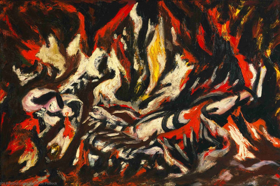 "A Chama", de 1938 — Foto: © 2022 Pollock-Krasner Foundation/Artists Rights Society (ARS)