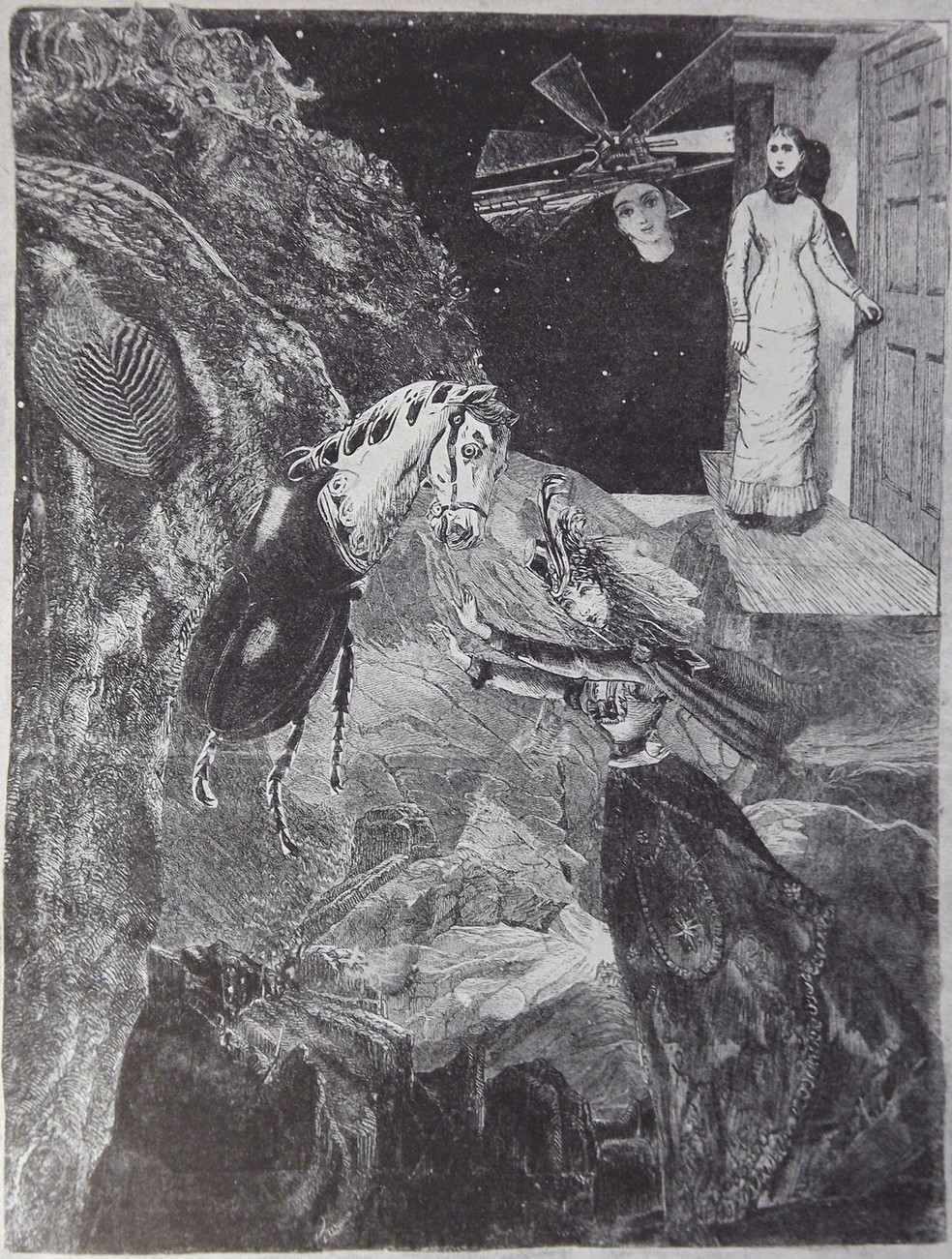 Valentine Penrose, collage dans Dons des féminines (5), 1951 — Foto: Reprodução