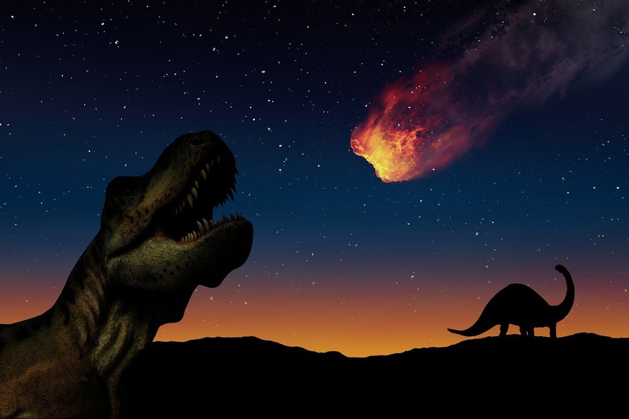 A extinção em massa ocorreu há  66 milhões de anos após um asteroide impactar a Terra