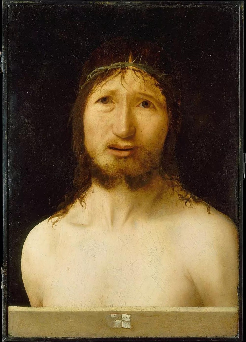 Cristo coroado com espinhos, de Antonello da Messina, 1470. (Foto: MetMuseum/Wikimedia Commons) — Foto: Galileu