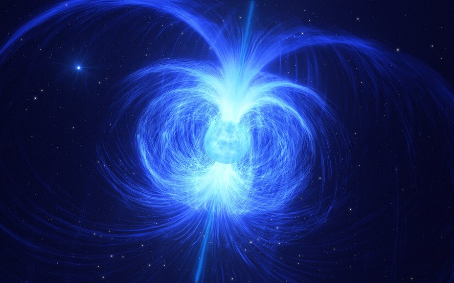 Impressão artística de HD 45166, a estrela que pode se tornar um magnetar