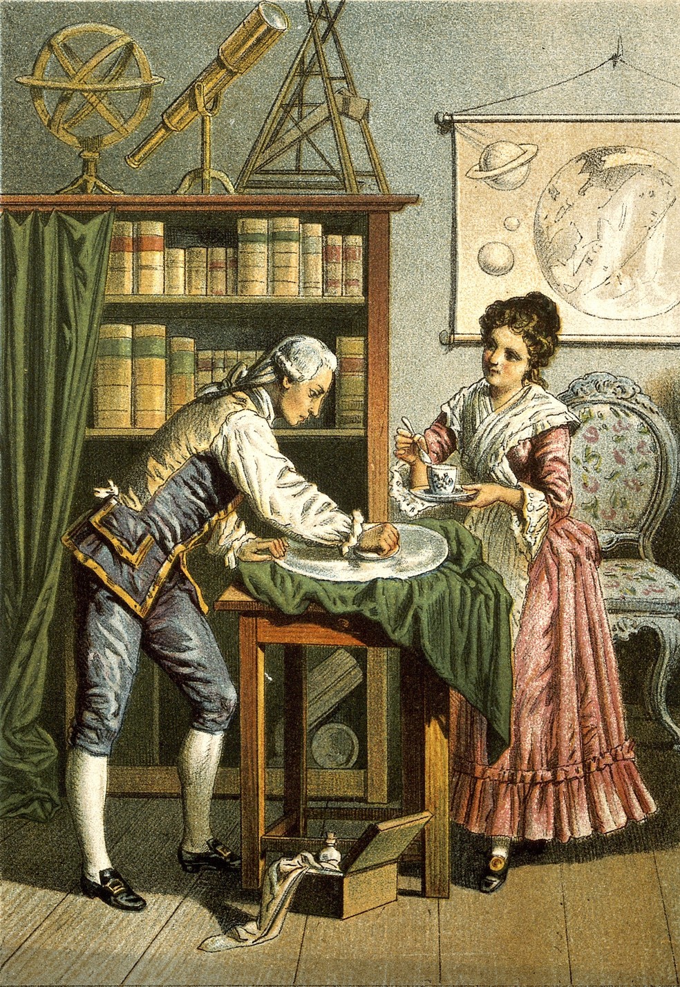 Caroline Herschel trabalhou com seu irmão William em muitas atividades — Foto: Imagens de Diethe/Wellcome via Wikimedia Commons , CC BY-SA