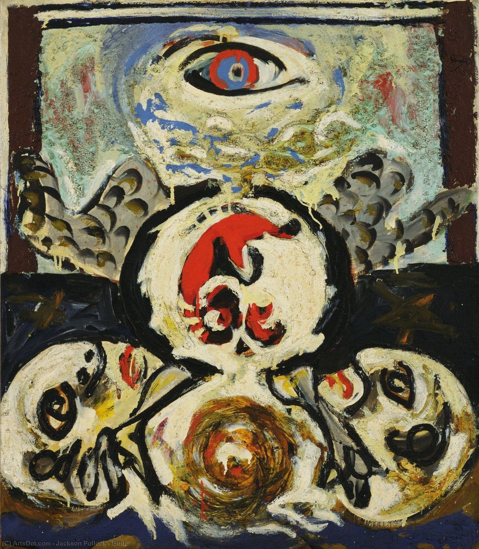 "Pássaro", 1941 — Foto: © 2022 Pollock-Krasner Foundation/Artists Rights Society (ARS)