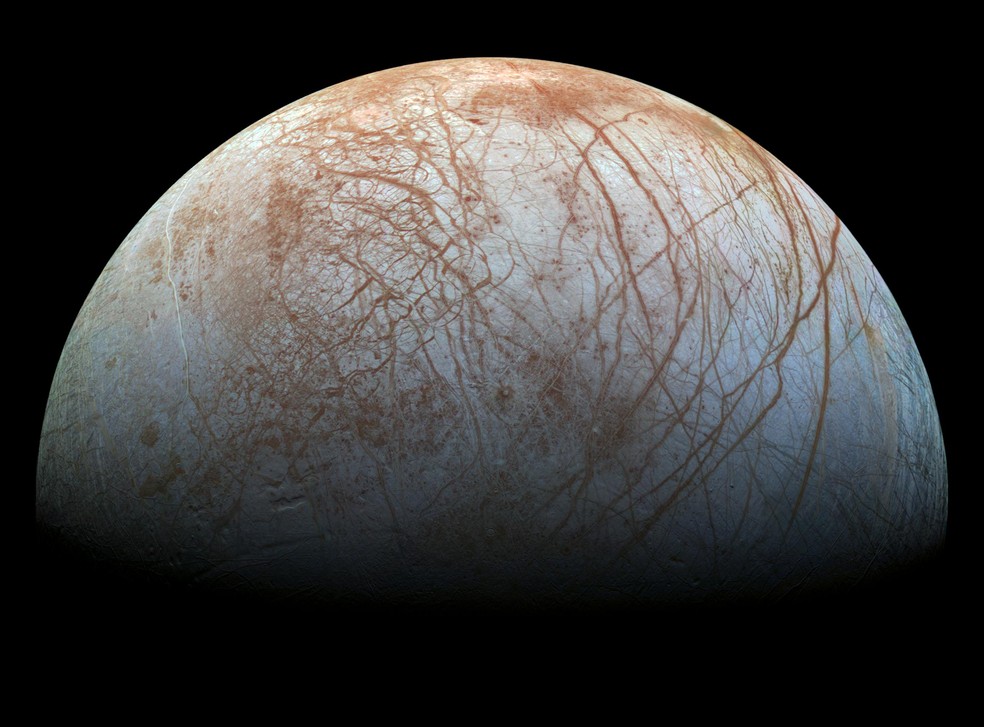 Europa, lua de Júpiter — Foto: NASA/JPL-Caltech/SETI Institute
