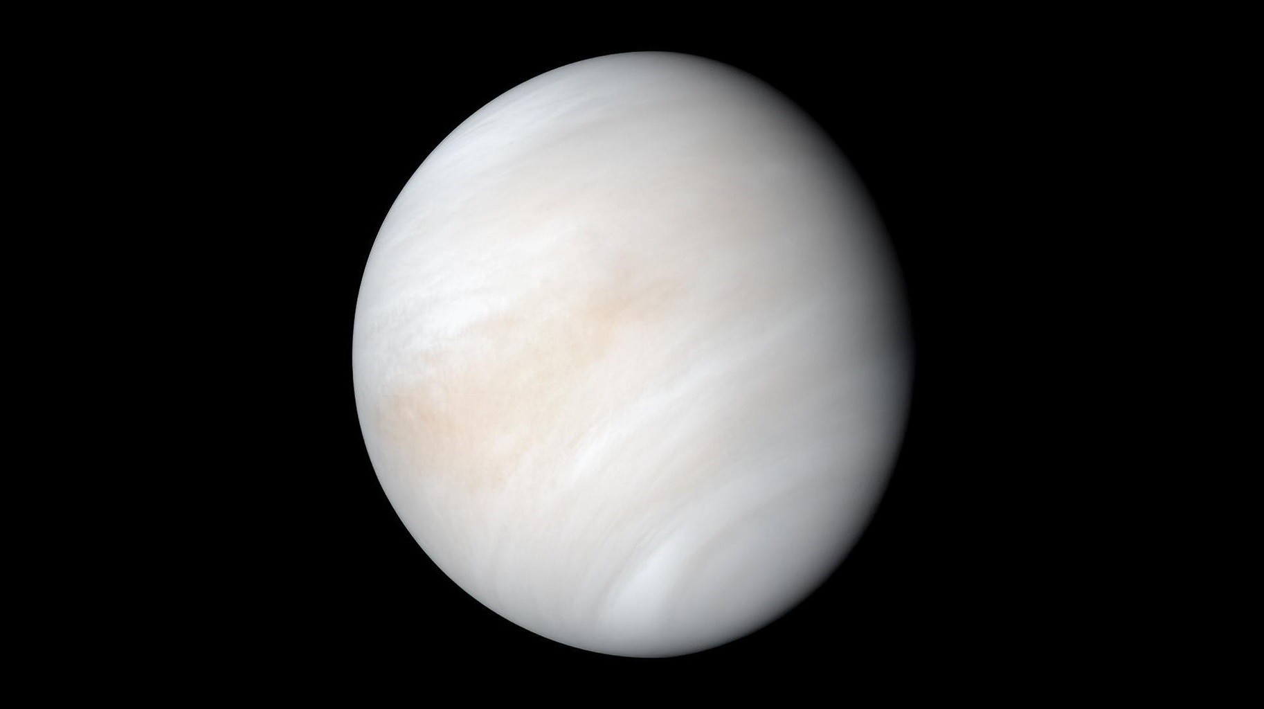 Imagem artística do planeta Vênus com destaque para sua ausência de lua.